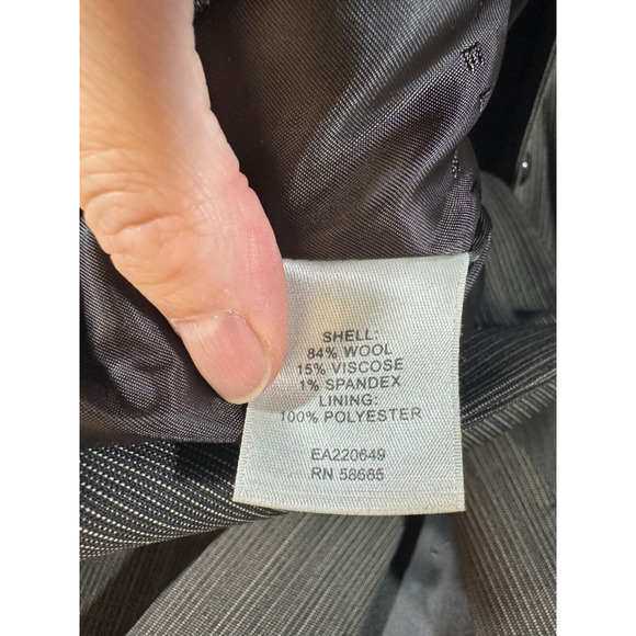 CLASSIQUES ENTIER sz 6 Womens Jacket BLAZER wool blend Brown Stripe A49 - Picture 4 of 8